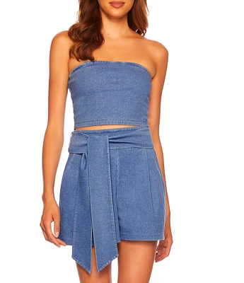 Susana Monaco Denim Strapless Tube Top