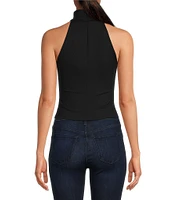 Susana Monaco Mock Neck Sleeveless Top