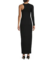 Susana Monaco One-Shoulder Long Sleeve Midi Dress