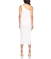 Susana Monaco One Shoulder Neck Sleeveless Bodycon Midi Dress