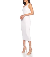 Susana Monaco One Shoulder Neck Sleeveless Bodycon Midi Dress