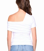 Susana Monaco Short Sleeve One Shoulder Top
