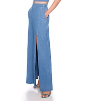 Susana Monaco Side Slit High Rise Coordinating Denim Maxi Skirt