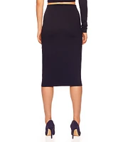 Susana Monaco Signature Stretch Knit Slim High Waisted Pencil Skirt