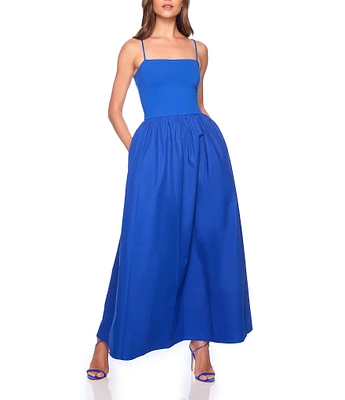 Susana Monaco Square Neck Sleeveless Maxi Dress