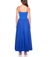 Susana Monaco Square Neck Sleeveless Maxi Dress
