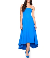 Susana Monaco Stretch Knit Strapless Neck High-Low Dress