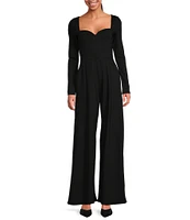 Susana Monaco Sweetheart Neck Long Sleeve Jumpsuit