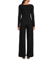 Susana Monaco Sweetheart Neck Long Sleeve Jumpsuit