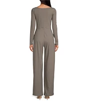 Susana Monaco Sweetheart Neck Long Sleeve Jumpsuit