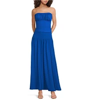 Susana Monaco Tube Gathered Strapless Knit Coordinating Top