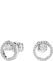 Swarovski Constella Crystal Circle Stud Earrings