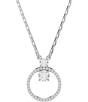 Swarovski Constella CZ Crystal Circle Short Pendant Necklace