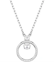 Swarovski Constella CZ Crystal Circle Short Pendant Necklace