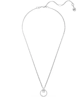 Swarovski Constella CZ Crystal Circle Short Pendant Necklace