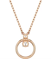 Swarovski Constella CZ Crystal Circle Short Pendant Necklace