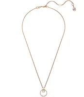 Swarovski Constella CZ Crystal Circle Short Pendant Necklace