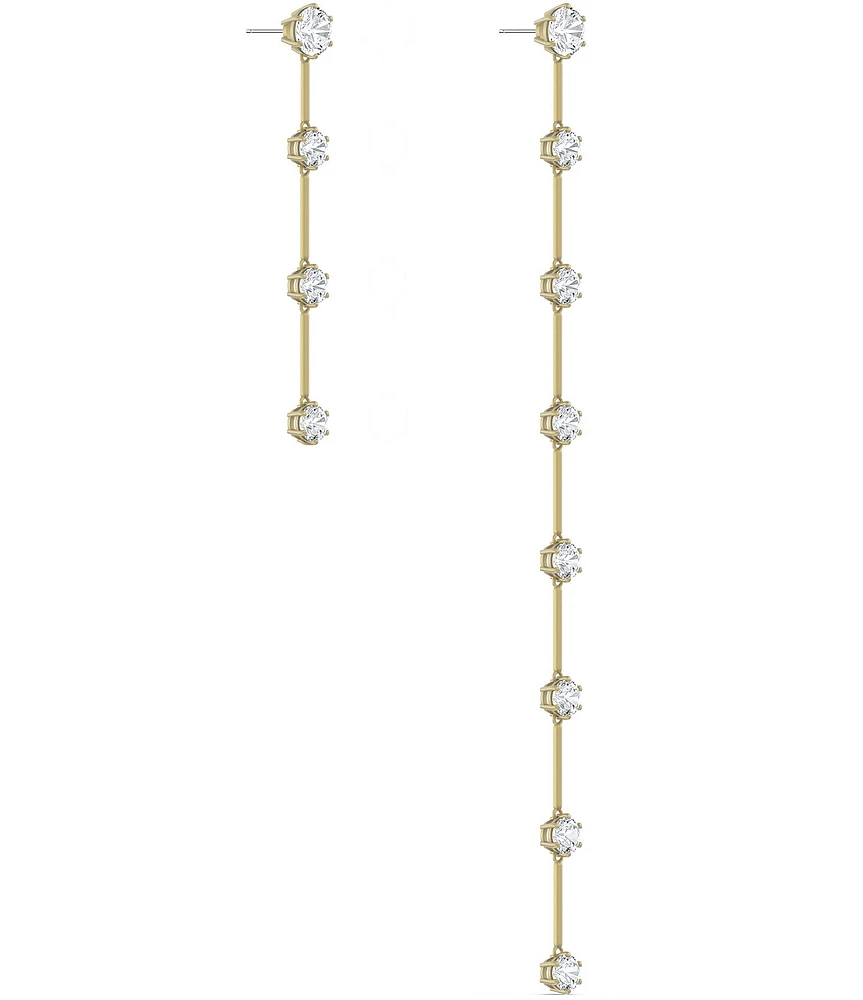 Swarovski Constella Linear Crystal Asymmetrical Earrings