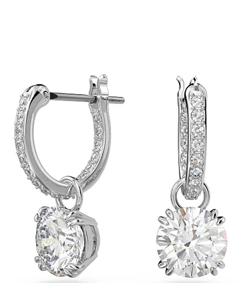 Swarovski Constella Crystal Round Drop Earrings