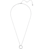 Swarovski Crystal Dextera Pave Open Circle Short Pendant Necklace