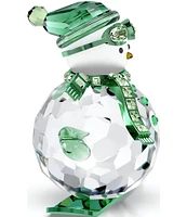 Swarovski Crystal Holiday Cheers Dulcis Snowman Figurine, Green