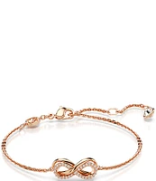 Swarovski Crystal Hyperbola Infinity Necklace and Bracelet Set