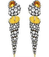 Swarovski Crystal Idyllia Front Back Earrings