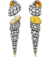 Swarovski Crystal Idyllia Front Back Earrings