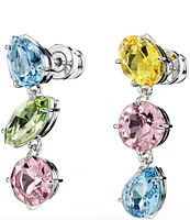 Swarovski Gema Multicolor Mixed Cut Drop Earrings