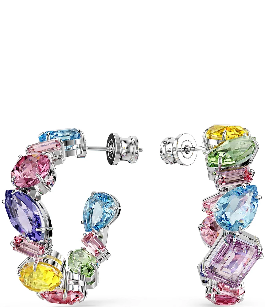 Swarovski Gema Multicolor Mixed Cut Hoop Earrings