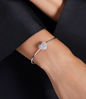 Swarovski Crystal Hyperbola Heart Bangle Bracelet