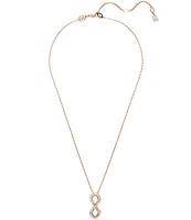 Swarovski Hyperbola Infinity Rose Gold Crystal Short Pendant Necklace