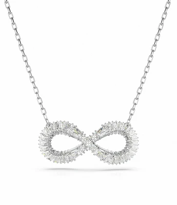 Swarovski Hyperbola Crystal Infinity Silver Short Pendant Necklace