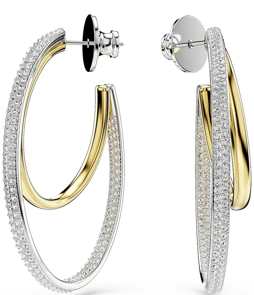 Swarovski Hyperbola Round Cut Hoop Earrings