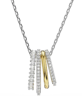 Swarovski Hyperbola Two Tone Crystal Short Pendant Necklace