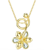 Swarovski Idyllia Blue Multi Flower Short Pendant Necklace
