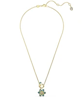 Swarovski Idyllia Blue Multi Flower Short Pendant Necklace