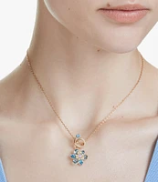 Swarovski Idyllia Blue Multi Flower Short Pendant Necklace