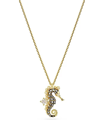 Swarovski Idyllia Crystal and Pearl Seahorse Short Pendant Necklace