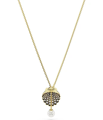 Swarovski Idyllia Crystal Pearl Shell Short Pendant Necklace