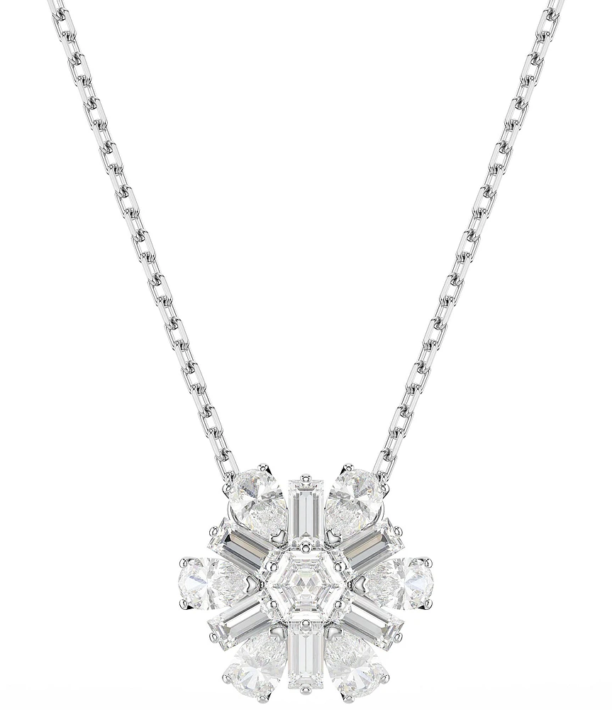 Swarovski Idyllia Mixed Cut Snowflake Short Pendant Necklace