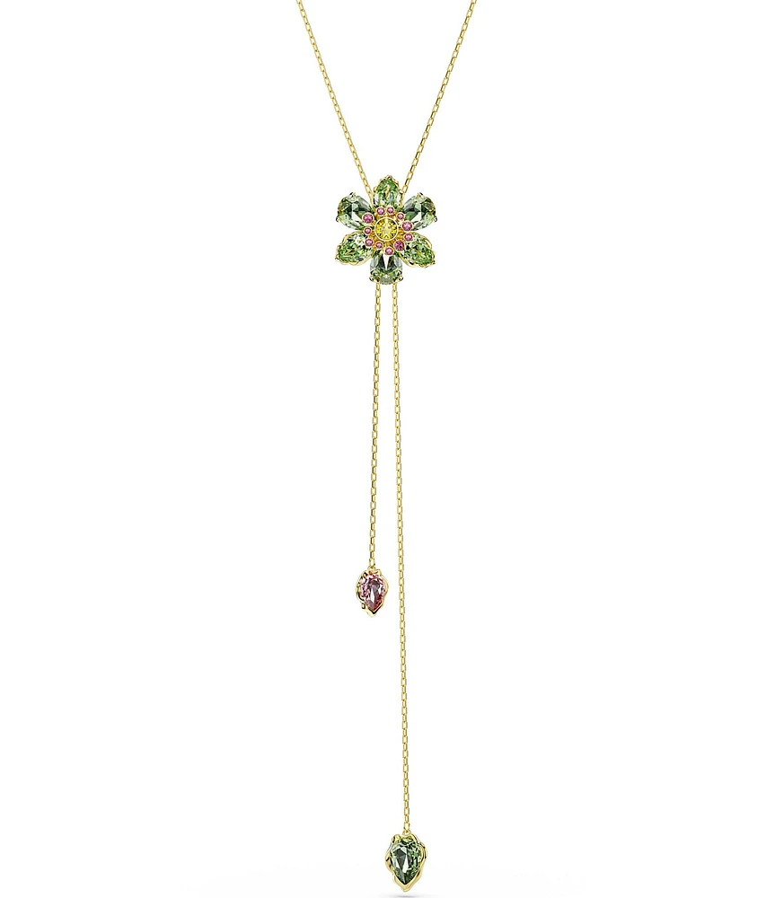 Swarovski Idyllia Multicolored Flower Pendant Y Necklace