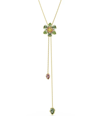 Swarovski Idyllia Multicolored Flower Pendant Y Necklace