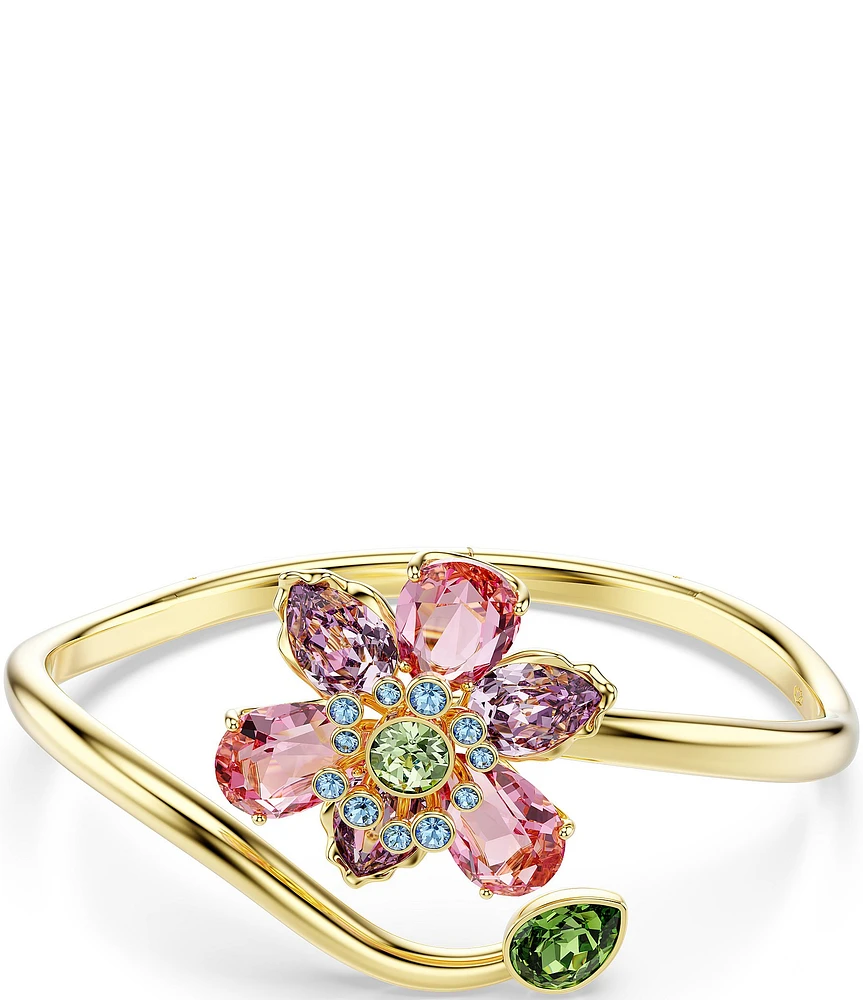 Swarovski Idyllia Multicolored Mixed Cut Flower Bangle Bracelet