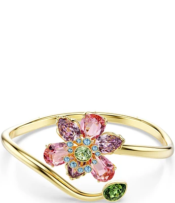 Swarovski Idyllia Multicolored Mixed Cut Flower Bangle Bracelet