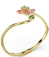 Swarovski Idyllia Multicolored Mixed Cut Flower Bangle Bracelet