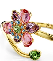 Swarovski Idyllia Multicolored Mixed Cut Flower Bangle Bracelet