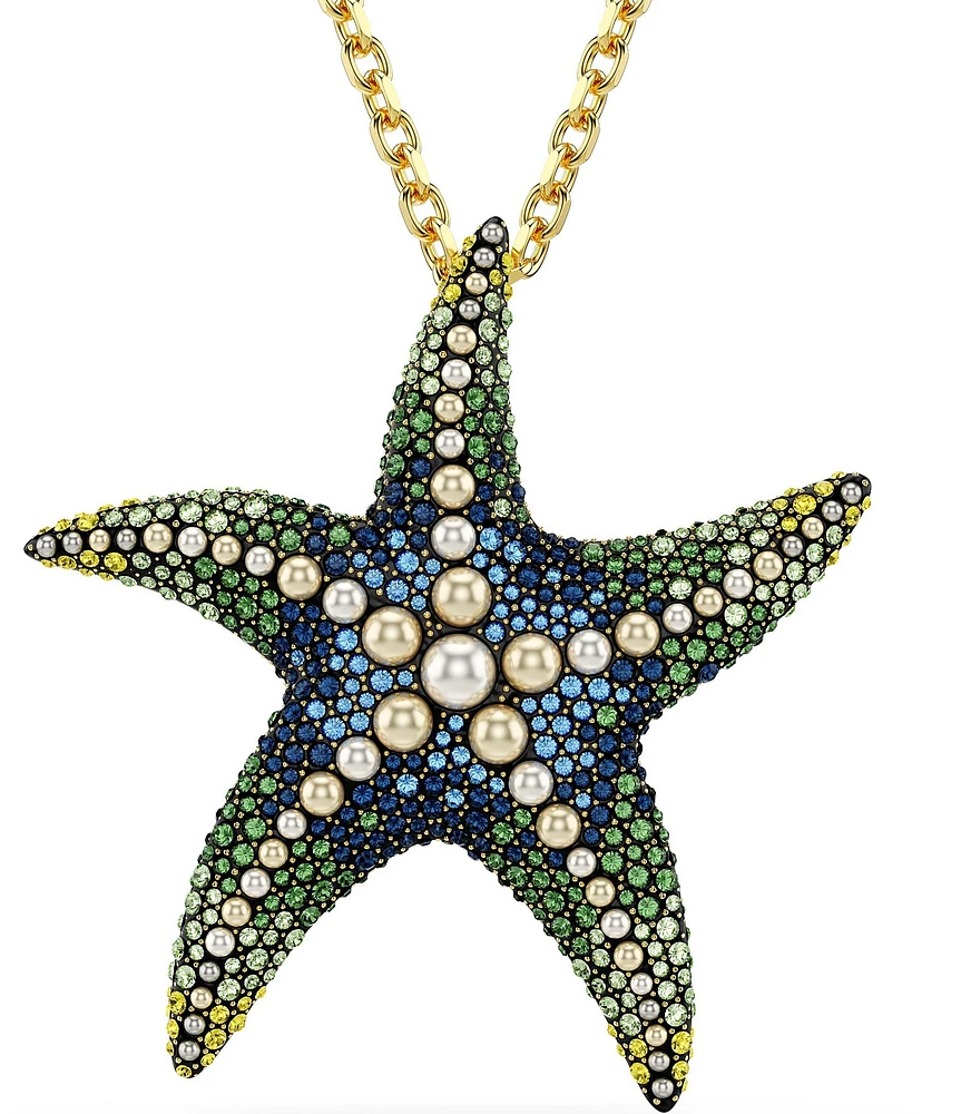 Swarovski Idyllia Starfish Brooch Short Pendant Necklace