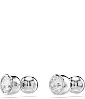 Swarovski Imber Silver Metal Stud Earrings