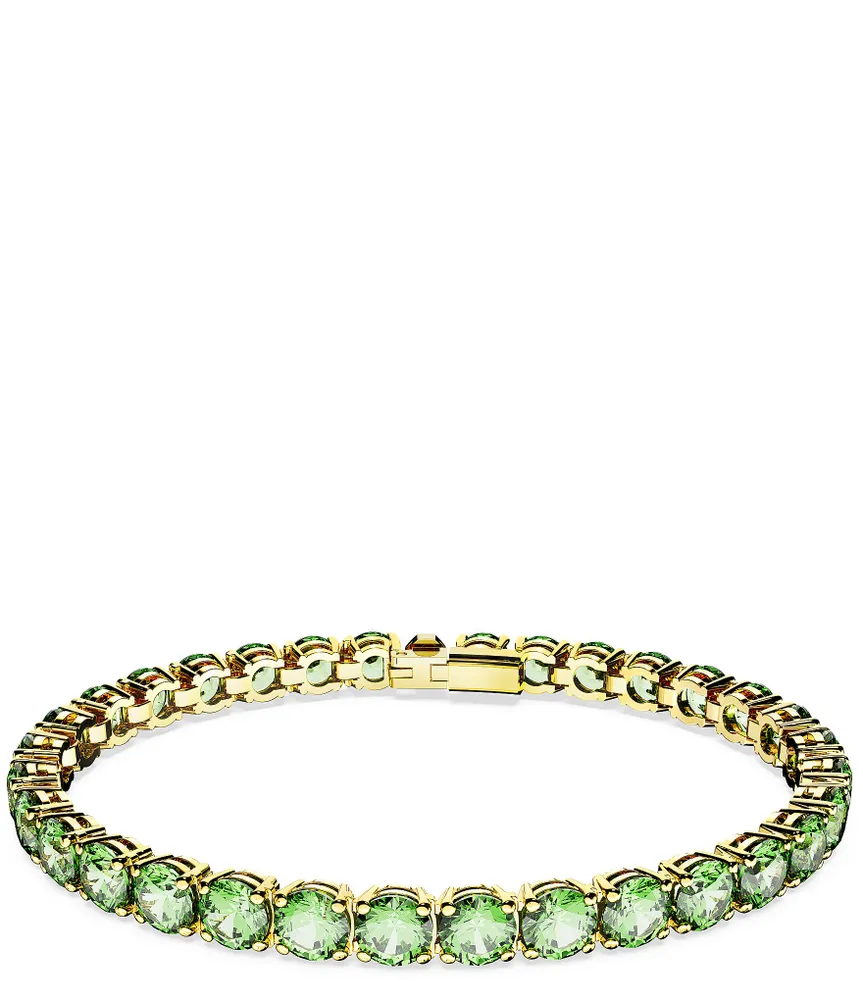 Swarovski Matrix Collection Crystal Green Tennis Line Bracelet